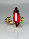 Vintage 18k Gold Marquise-cut Perpignan Garnet Ring