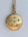 Antique Celestial Gold Filled Locket