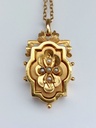 Victorian 18k Gold French Locket with Seed Pearls
