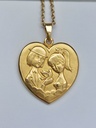 Vintage 18k Gold French Heart Pendant les Amoureux de Peynet