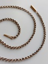 Antique 9k Rose Gold English Belcher Chain with Barrel Clasp - 49cm