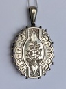 1876 Victorian Birmingham Silver Locket with fine engravings