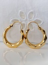 Mid-century 18k Gold French Hoop Earrings