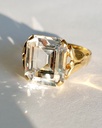 Mid-century 18k Gold Swedish Rock Crystal Ring