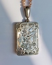 Victorian 1882 Rectangular Silver Locket With Birmingham Hallmarks