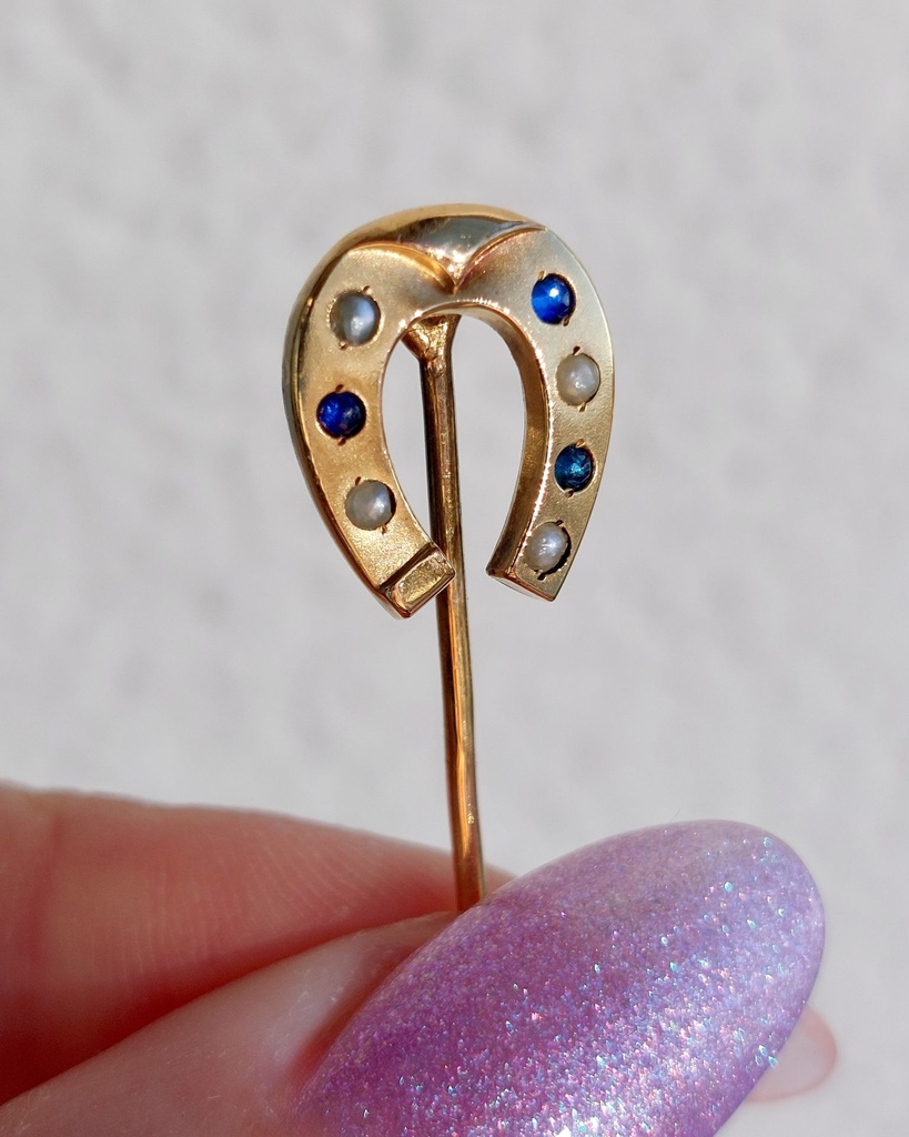 Antique French Stick Pin in FIX with a Horseshoe
