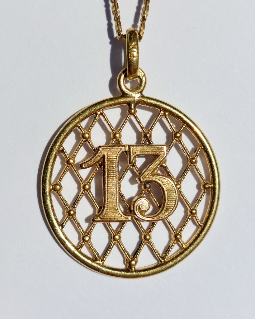 Antique French Lucky 13 Pendant in FIX