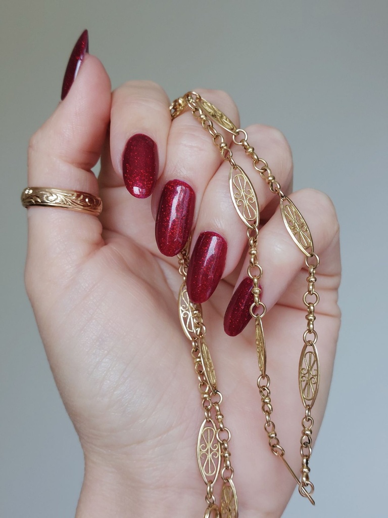 Layaway payment #1 - French 18k Gold Art Nouveau Chain - 12.3g