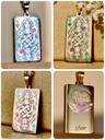 Dame de Coeur - pendentif carte à jouer
