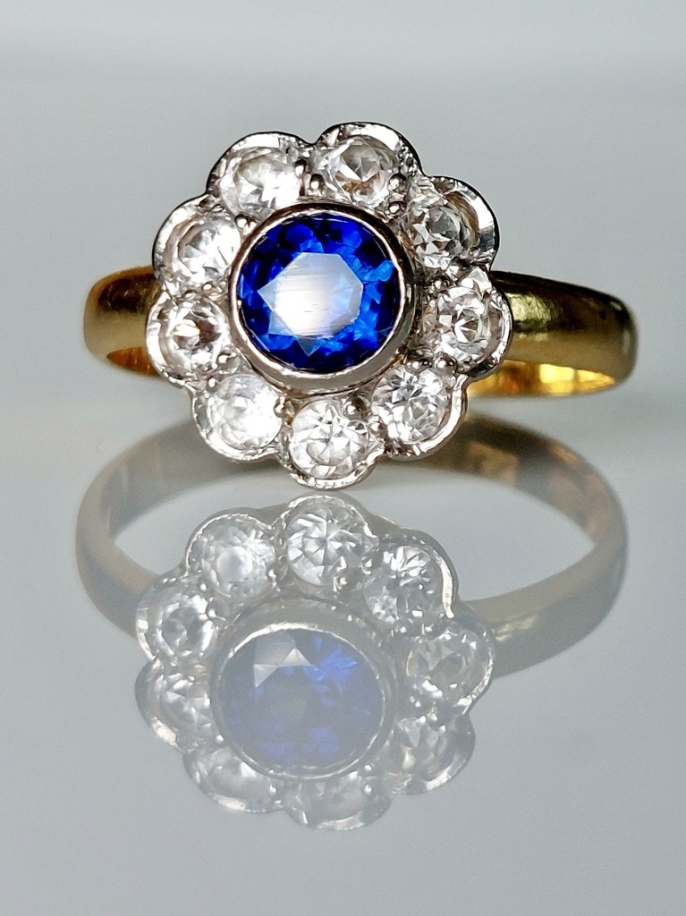 Victorian Swedish Daisy Ring in 20k Gold