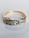 Antique Old Cut Diamonds Ring in 14k Gold